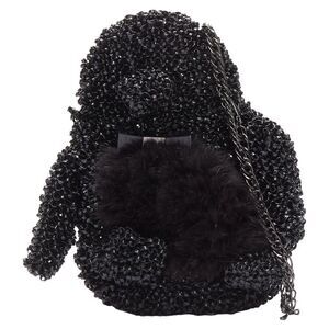 Anteprima Wire Bag fur belly woven acrylic penguin chain crossbody